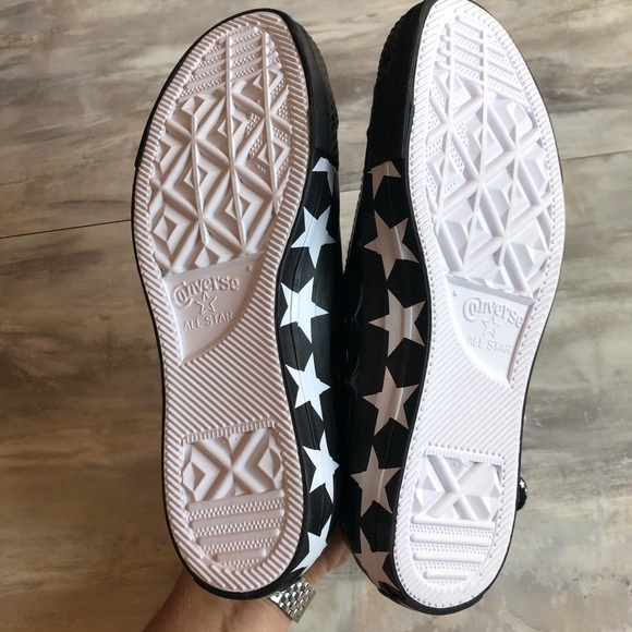 Converse Chuck Taylor Ox low top star Miley Cyrus black silver sneaker shoe 6.5 - Picture 7 of 8